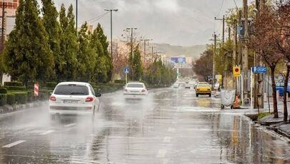 بارش سیل‌آسا و آب‌گرفتگی معابر در مازندران و جویبار