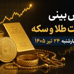 پیش‌بینی قیمت طلا و سکه فردا چهارشنبه ۲۴ تیر ۱۴۰۵ | بازار در انتظار ادامه روند صعودی یا اصلاح قیمت؟