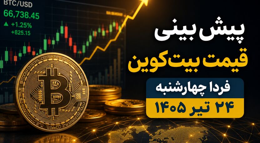 پیش‌بینی قیمت بیت‌کوین فردا چهارشنبه ۲۴ تیر ۱۴۰۵ | آیا BTC در آستانه جهش جدید قرار دارد؟